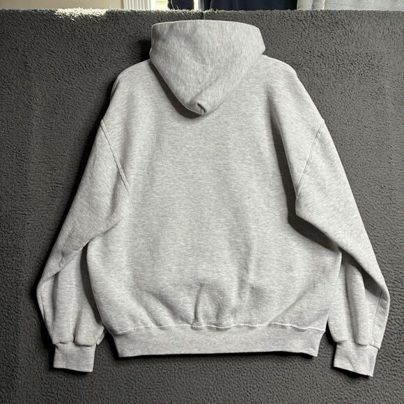 Vintage Y2K Russell Athletic Gray Blank Cotton Men’s Hoodie Size Large - Picture 14 of 14
